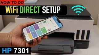 HP Smart Tank 7301 WiFi Direct Setup.