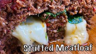 Cheesy Stuffed Meatloaf • Sicilian Meatloaf • Stuffed Meatball Meatloaf