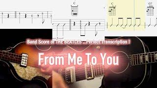 Score  TAB  From Me To You - The Beatles - guitar bass drums harmonica