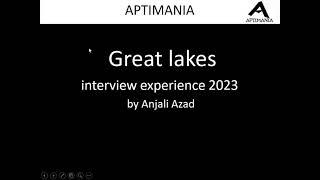 Great Lakes Institute of Management GLIM Personal interview experience by Anjali Azad APTIMANIA