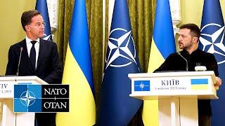 NATO Secretary General with the President of Ukraine  Volodymyr Zelenskyy in Kyiv 03 OCT 2024