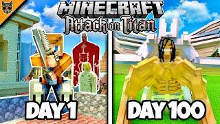 I Survived 100 Days as a TITAN SHIFTER in Minecraft...