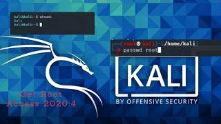 How to get root Access Kali Linux 2020.4  z Terminal