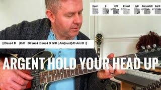 Argent Hold Your Head Up Guitar Lesson Chord Sheet