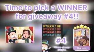 And the winner for Giveaway #4 is…