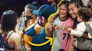 Behind The Scenes Angela Lee Before & After Fighting Stamp Fairtex