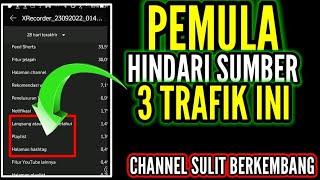 pemula hindari sumber trafik ini karena membuat channel gak  berkembang