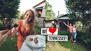 Tour of our TINY HOUSE Airbnb Cottage + Incredible Farm to Table Dinner   Tennessee