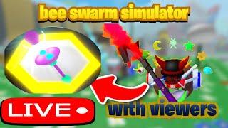 LIVEI AM GETTING GUMMY BALER TODAY  Roblox Bee Swarm Simulator