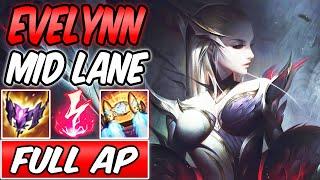 EVELYNN MID FULL AP ONE-SHOT COVEN GAMEPLAY  New Build & Runes  Season 12  League of Legends