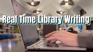 1 Hour Real Time Writing Session  Write With Me At A Library  Typing Sounds ASMR