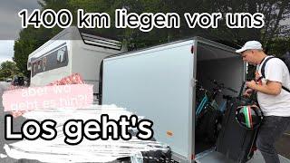 Endlich gehts los 1400 km liegen vor uns diesmal hoffentlich ohne Probleme