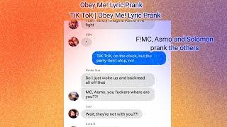 TiK ToK Lyric Prank  Obey Me Lyric Prank REUPLOAD