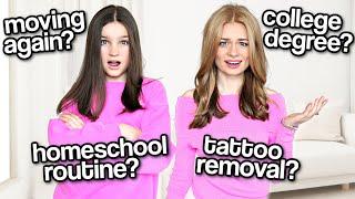 JUICY Q&A HOMESCHOOL ROUTINE? TATTOO REMOVAL? BRACES?  Family Fizz