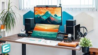 Office Desk Setup Tour 2023 - Dual Monitor Stack