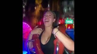 Slingshot ride girl bouncing  Funny slingshot