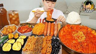 ASMR MUKBANG 집밥 부대찌개 통스팸 김치 계란후라이 먹방 FIRE NOODLES & KOREAN HOME MEAL EATING SOUND