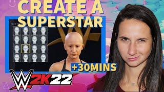 Playing WWE 2K22 Creating A Superstar