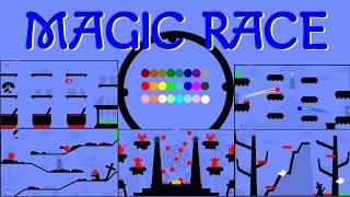 24 Marble Race EP. 48 Magic Race by Algodoo