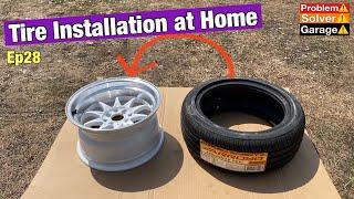How to install a tire onto a rim  without a tire machine