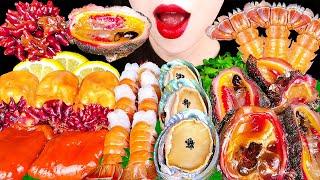 ASMR RAW SEAFOOD *SILK SEA SQUIRT RED BANDED LOBSTER ABALONE 비단멍게 돌멍게 딱새우 전복회 먹방 EATING MUKBANG