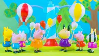 Peppa Pig und die Luftballonparty Spielzeugvideos für Kleinkinder und Kinder