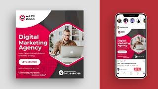 How to Design a Digital Marketing Social Media Banner in Photoshop  Adobe Photoshop Tutorial