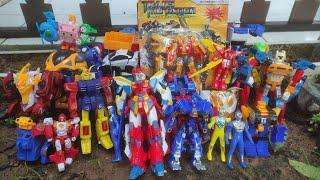 Seru..Menemukan Tumpukan Mainan Robot Gundam Tritan Galaxy Poli Mobil Truk Konstruksi Tayo Ultraman