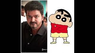 Vijay vs shinchan comment your favorite⟭⟬#shorts #vijay #shinchan