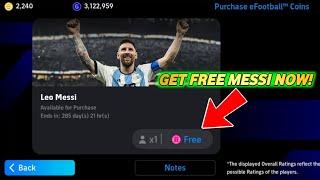 How To Get Free 103 Rated Leo Messi In eFootball 2024 Mobile