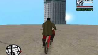 gta sa -climbing up building by using bicyclebmx