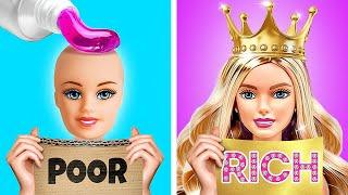 Ultimate Doll Makeover  Rich vs Poor Parenting Hacks  Awesome Gadgets by 123GO