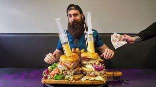 YOU WIN £100 CASH IF YOU FINISH THIS BURGER CHALLENGE QUICK ENOUGH  BeardMeatsFood