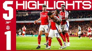 NWANERI SCORES BRACE ON FULL DEBUT   HIGHLIGHTS  Arsenal v Bolton Wanderers 5-1  Carabao Cup