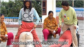 Wooden Vs Steel SPOON Spenking  Priya Sheetal Game