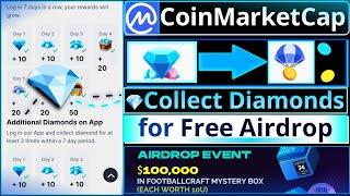 CoinMarketCap Airdrop  How to Collect Diamonds for Airdrop  Topgoal Airdrop Event  CMC