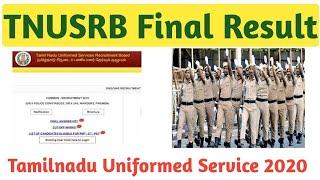 TNUSRB Final Result 2021  Tamil nadu Uniformed Services Recruitment Board  Tamil Tutorials Tech