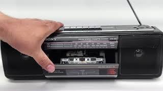 vintage Sony AMFMCassette-Corder Player  Model CFS-210 SOUND RIDER BOOMBOX