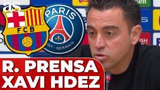 XAVI HERNÁNDEZ rueda de prensa completa FC BARCELONA 1 - PSG 4  CHAMPIONS LEAGUE