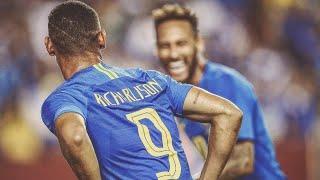 Richarlison e Neymar fazendo a Dança do Pombo ️