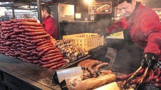 Mountains of Sausages and Huge Sandwiches. Street Food of Prague