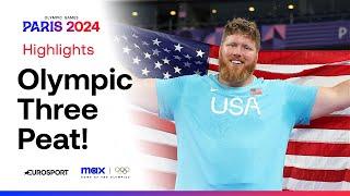 USA’s Ryan Crouser creates Olympic history with third straight shot put gold   #Paris2024