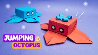 How to Make a Paper Jumping Octopus  Origami Cool Toy