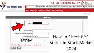 How To Check KYC Status in Stock Market 2024  CVLKRA क्या है  Equity F&O Mutual Fund