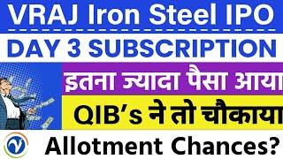 VRAJ Iron and Steel IPO Day 3 Subscription Status  Vraj Iron and Steel IPO  Vraj Iron IPO GMP