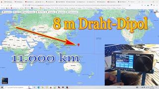 ATS25 X1 DSP Weltempfänger ► 8 Meter Draht Dipol ► 11.000 km Kurzwelle Shortwave