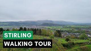 Stirling - City Centre Old Town Castle & Stirling Bridge - Walking Tour  4K  60FPS