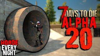 DISCOVERING UNDERGROUND TUNNELS - HORDE EVERY NIGHT Day 6  7 Days to Die Alpha 20 Gameplay