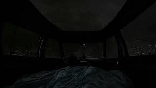 Rain and thunder soundDeep Sleep with Rain Sounds on Camping Car Window - Car Camping