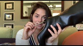 ASMR Unboxing and Wearing Designer Leather Boots - Le Silla Boots